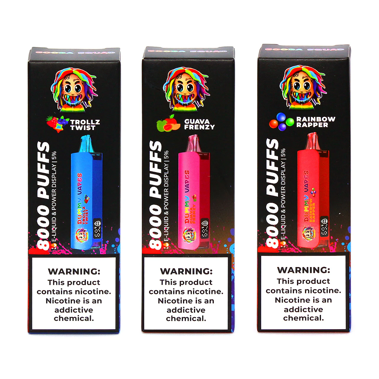 Dummy Vapes 8000 Hits By 6ix9ine Mayoreo (Caja 10 Pz)